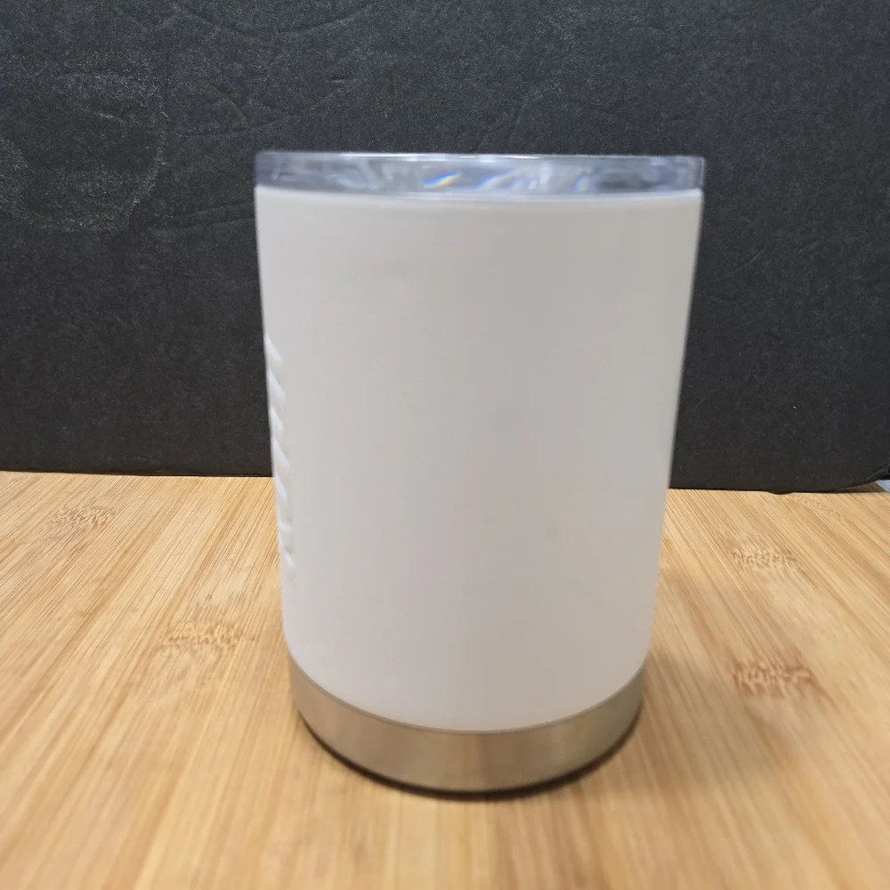 KODI mug by HEB White Matte Stainless Steel Mug with handle and lid